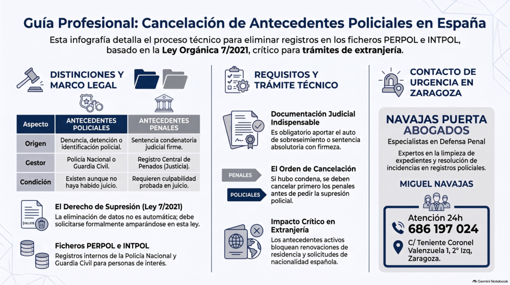 Antecedentes Policiales. Abogado Penalista Zaragoza.